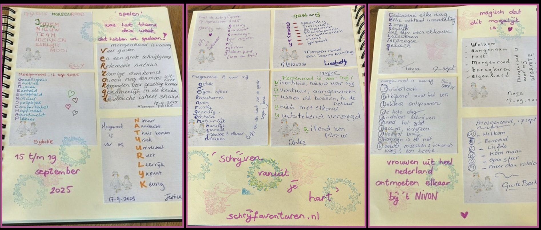 collage schrijfweek 2025